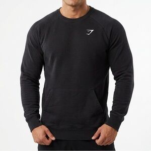 GYMSHARK Crest Crewneck Slim Fit Raglan M Sweatshirt Athleisure Performance